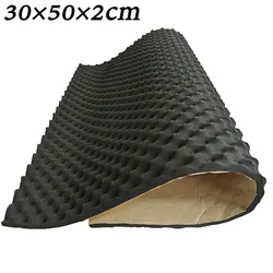 50x80cm 2cm Car Sound Deadener Mat Noise Insulation Acoustic Dampening Foam Subwoofer Mat Door Trunk Soundproof Car Accessories