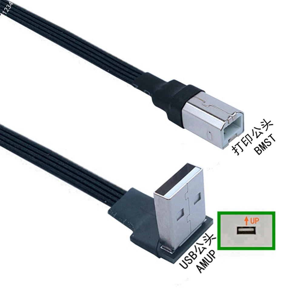 الكوع USB2.0 طباعة خط أوسب مستقيم إلى طباعة ميناء الكوع أوسب ثورة B الذكور الكوع 90 درجة