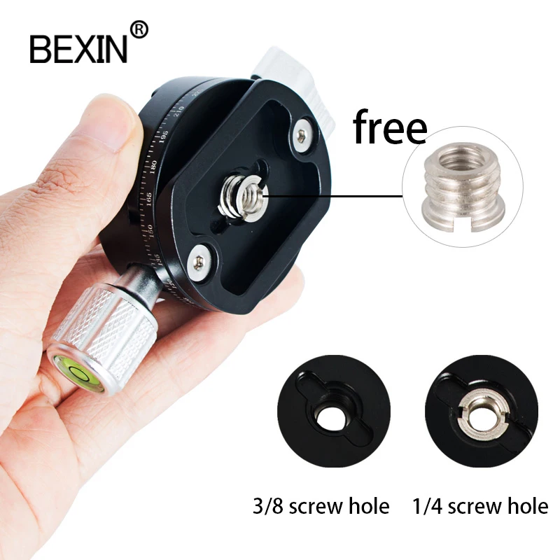 Mini braçadeira para câmera, grampo de liberação rápida dslr, clipe de montagem de placa, braçadeira giratória panorâmica para adaptador arce