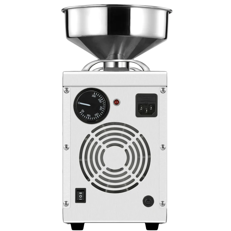 Prensa de óleo doméstica, armação de aço inoxidável comercial, máquina de fritura pequena inteligente para amendoim, semente de flor e óleo de nogueira