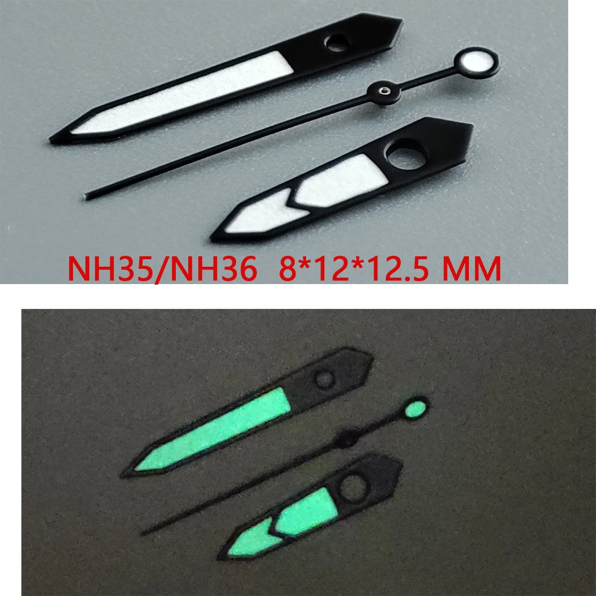 

Watch accessories watch hands NH35 hands black hands green super luminous, suitable for NH35, NH36 movement A25