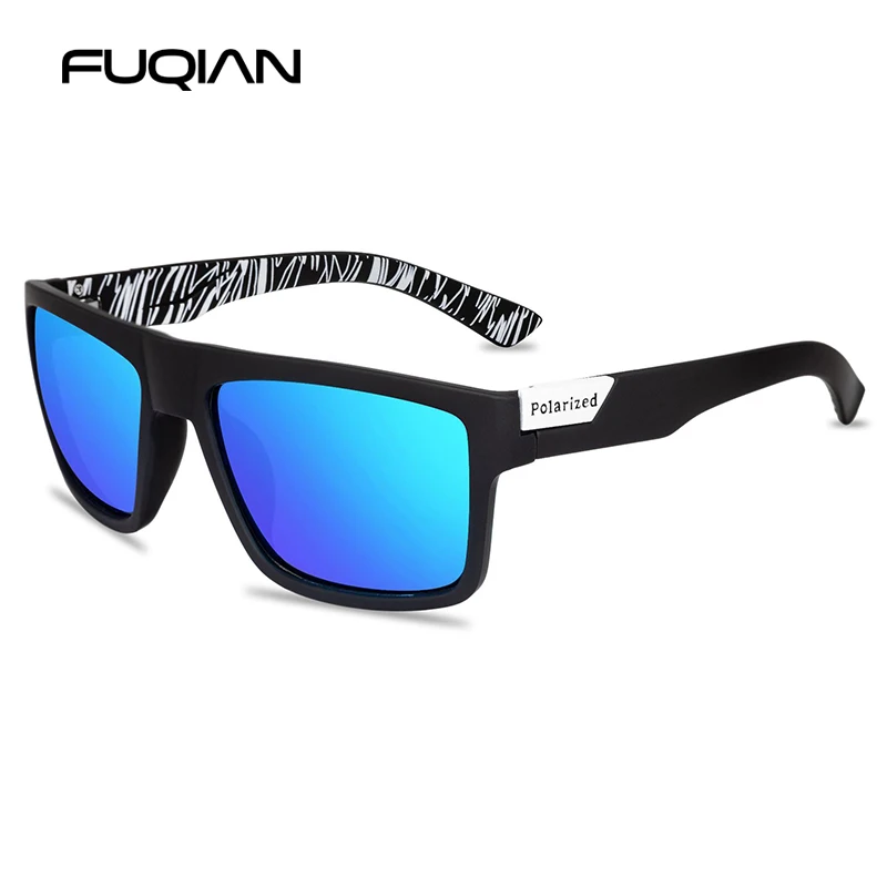 Fashion Black Polarized Sunglasses Men Women Classic Square Male Sun Glasses Stylish Outdoor Driving Fishing Sports Shades UV400