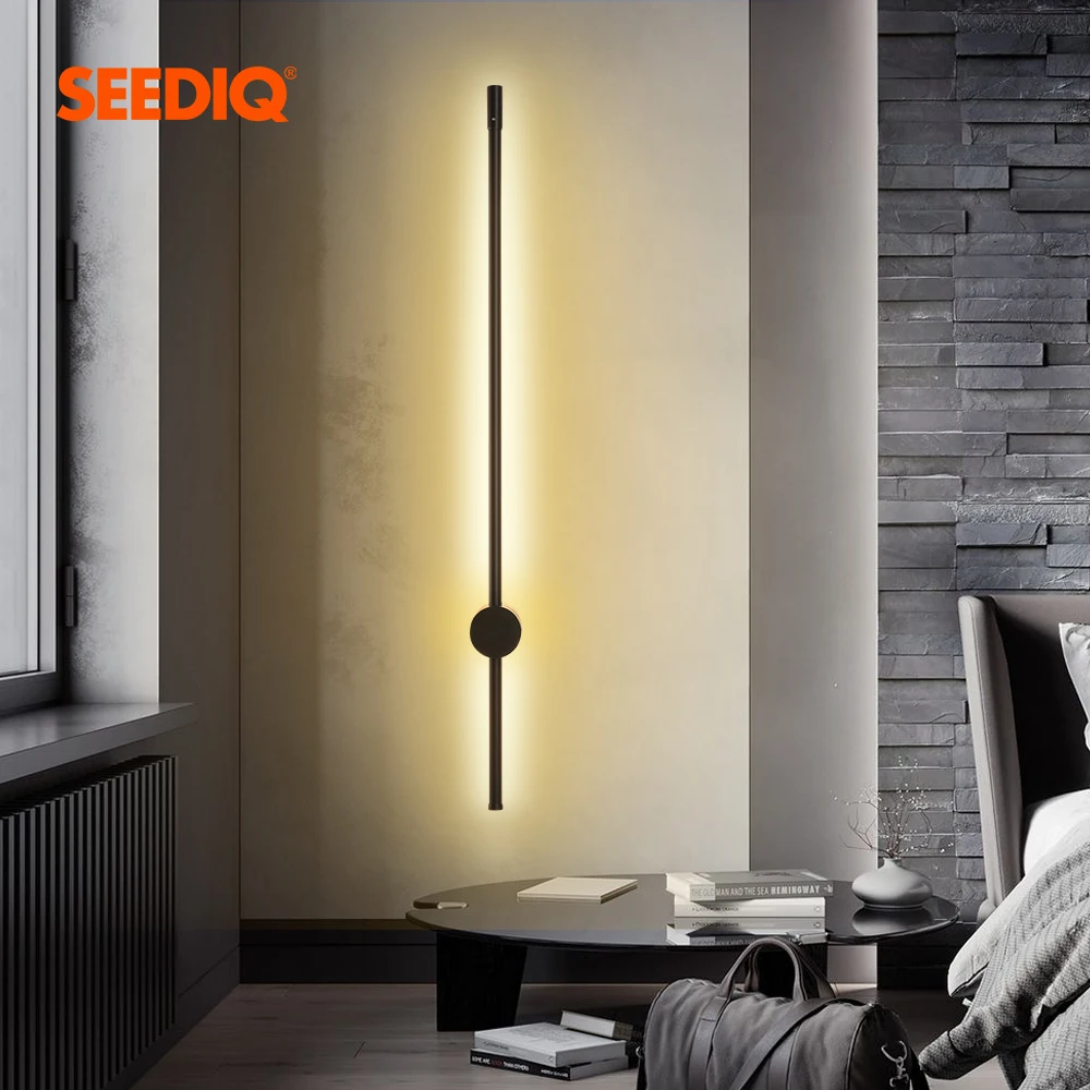 Lámpara de pared Led, luz de pared larga moderna para el hogar, dormitorio, sala de estar, aplique de pared de fondo de sofá montado en superficie, accesorio de iluminación