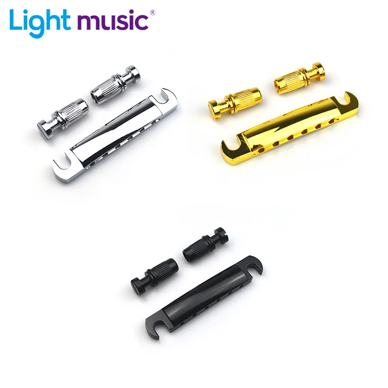 6 String Saddle Tune-O-Matic Bridge for LP Electric Guitar Gold/Black/Chrome Guitar Bridge Guitar Accessories