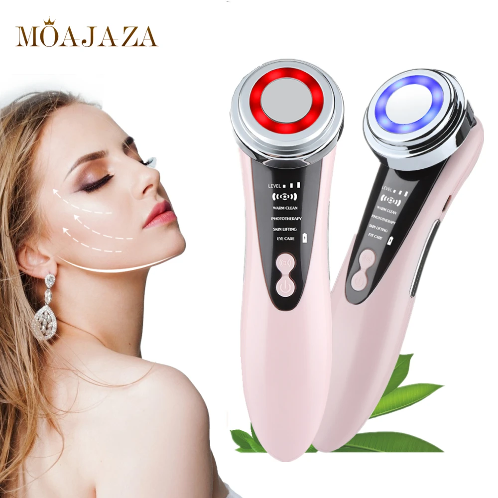 LED Foton Therapie EMS Gezichtsmassager Schoonheid Instrument Porie Diepe Reiniger Huidverjonging Gezicht Lifting Anti Aging Apparaat