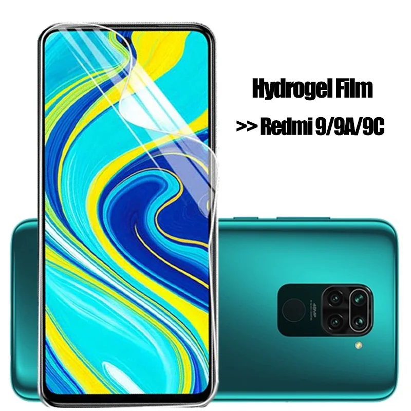 Full Cover Soft Hydrogel Film For Xiaomi Redmi 9 9A 9C Soft Film Protective Film Soft TPU Screen Protector Hydrogel not glass