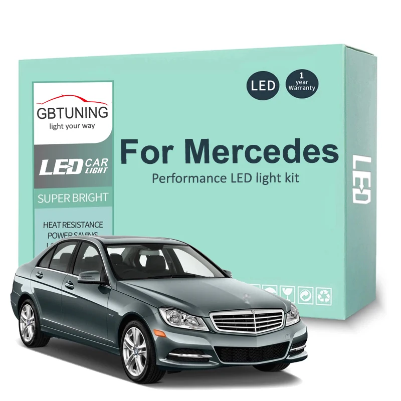 LED Interior Light Bulb Kit For Mercedes Benz MB C E S M ML GL Class W203 W204 W210 W211 W212 W220 W221 W163 W164 X164 Car Lamp