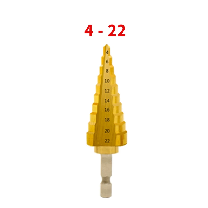 จัดส่งฟรี1Pcs 4-12 4-20 4-32 Mm เจดีย์หกเหลี่ยมสกรูเจาะ HSS Power เครื่องมือเกลียวร่องโลหะเหล็กขั้นตอนเจาะบิต