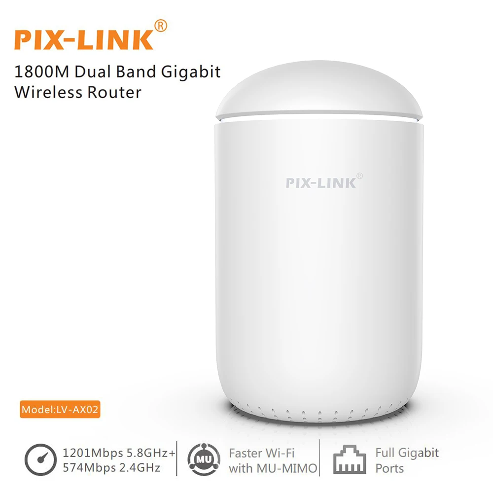 

New PIXLINK AX1800 Wireless Wifi6 Router WIFI Dual-Frequency 2.4G 5G Full Gigabit Port OFDMA Repeater Signal Amplifier PPPoE