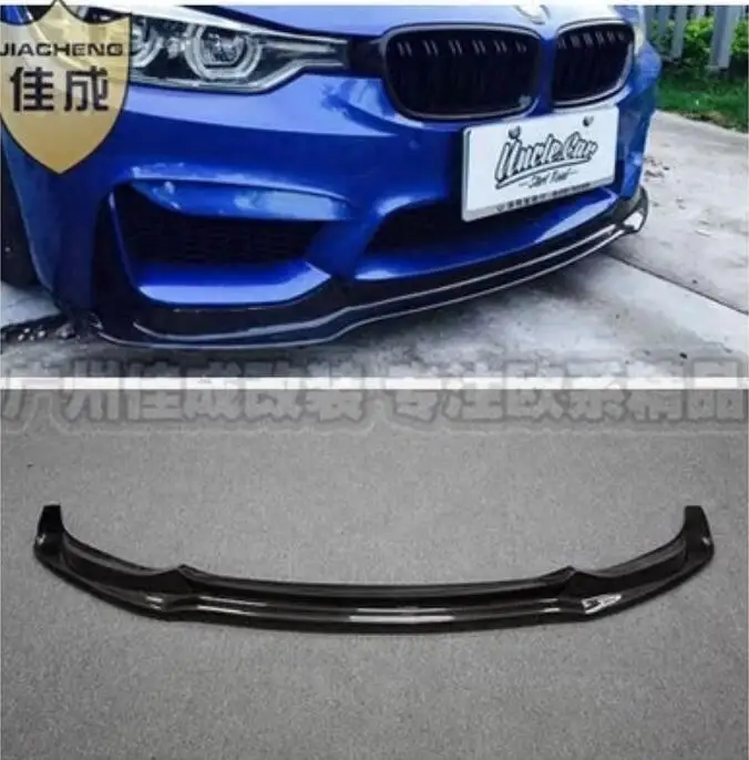 Car Carbon Fiber Front Bumper Lip Spoiler, Auto Car Diffuser Fits For BMW 3 series F30 F35 M3 M-tech 3D Design 2009-2017