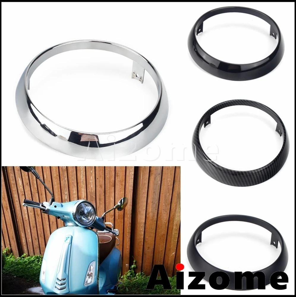 Motorcycle Headlight Ring Trime Scooter Front Lights Cover Frame Protector For Primavera 125cc 150cc 2takt 4T 2V 4T 4V