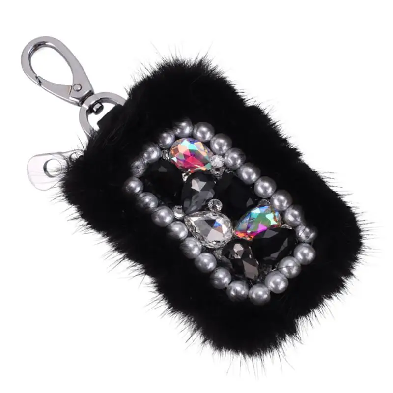 Car key case universal lady key protection cover diamond key case cute car keychain protection cover luxury keychain wallet