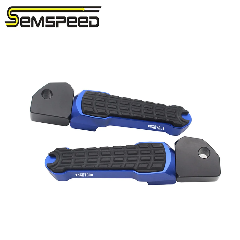 SEMSPEED  XSR900 Logo Rear Pedal Yamaha Accessories Left Right Motorcycles Foot Peg Hold Foot Platform MT09 FZ09 FJ09 Tracer 900