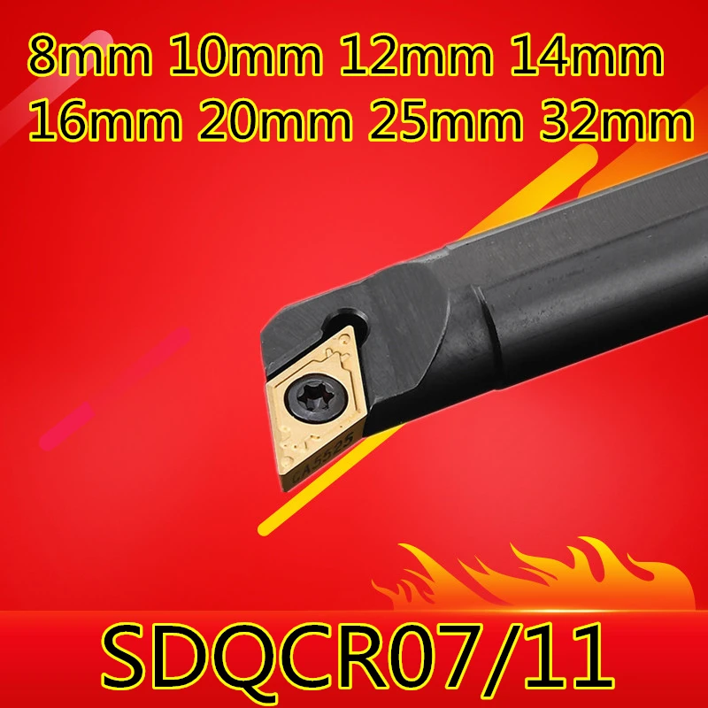 1PCS S08K-SDQCR07 S10K-SDQCR07 S12M-SDQCR07 S16Q-SDQCR11 S20R-SDQCR11 S25S-SDQCR11 S32T-SDQCR11 8mm-32mm CNC Turning tool