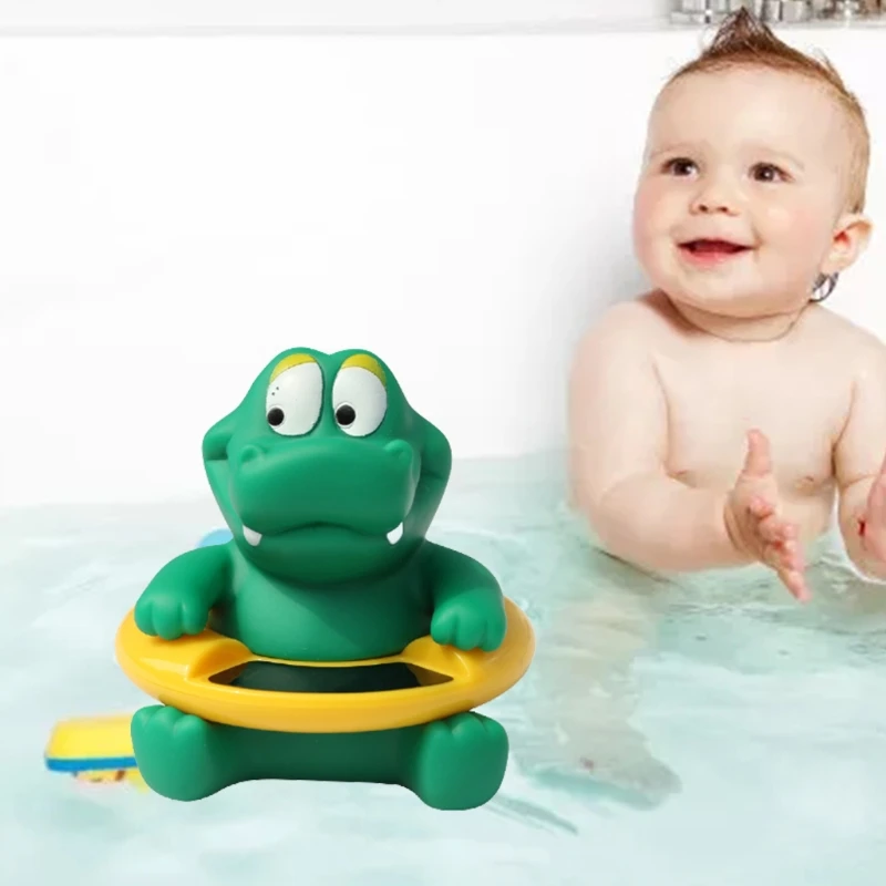 2024 New Floating Crocodile Bath Toy Bathtub and Swimming Pool Thermometer Infant