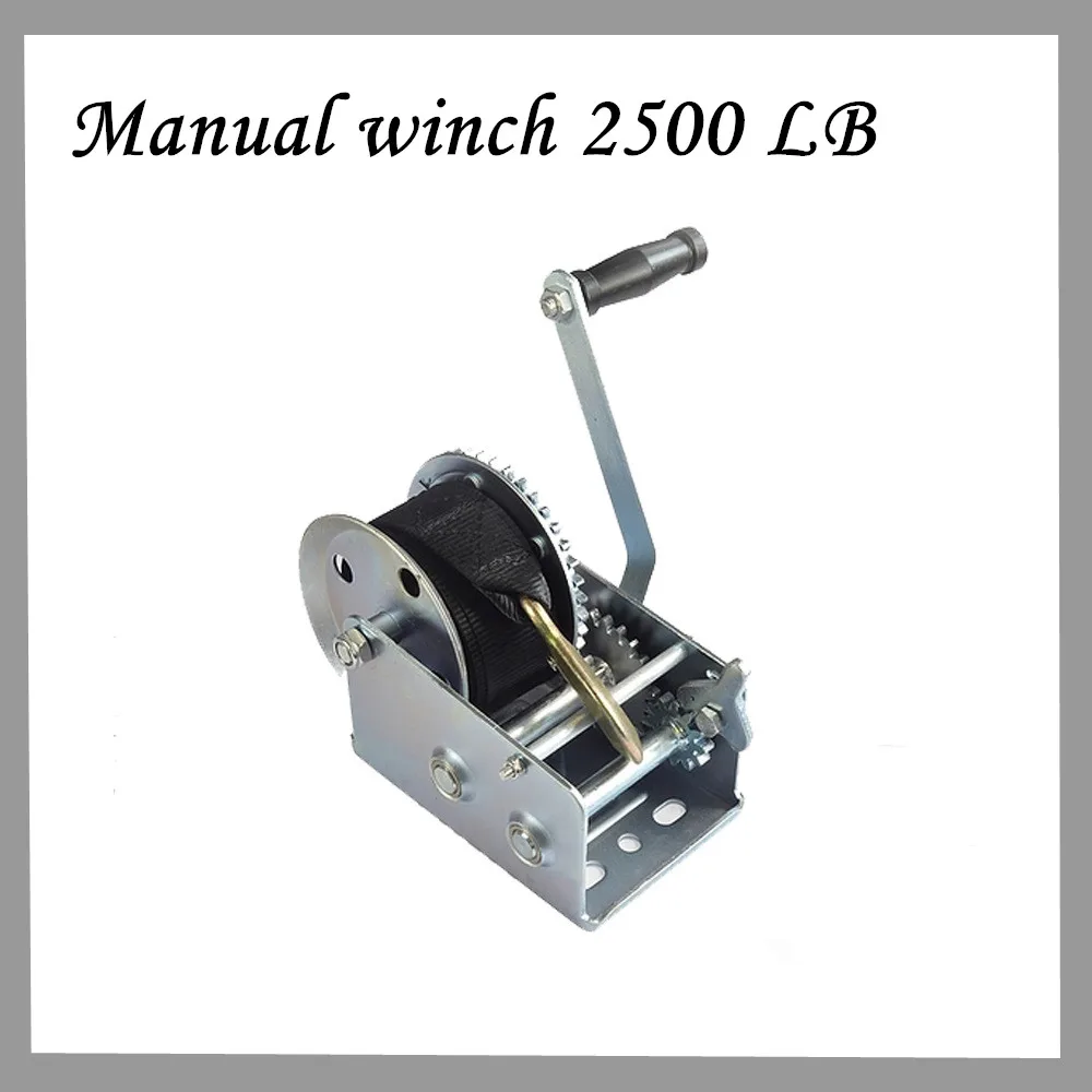 Manual Winch 2500 Lb Winch Galvanized Nylon Rope Winch