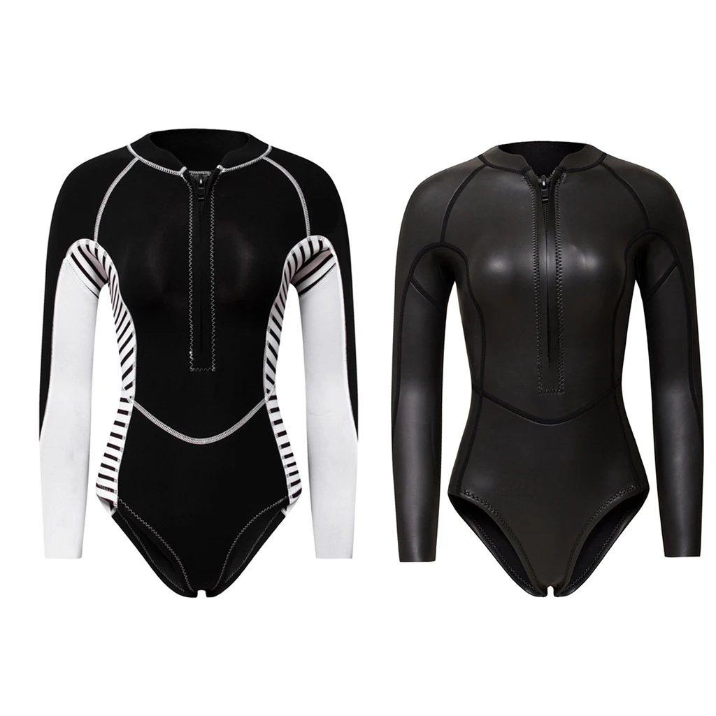 

Dive 2MM Neoprene Wetsuit Women Long Sleeve Scuba Diving Wet Suit Swimsuit Rash Guard Wetsuit for Surfing Swimming Diving Suit