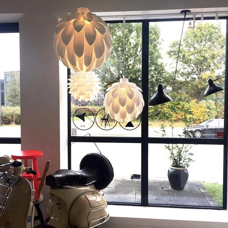 45cm DIY PVC  Lamp Shades LED Light Fixture Flowers Petal ShapePendant Light Cover Home Decor PVC Plastic For Bedroom