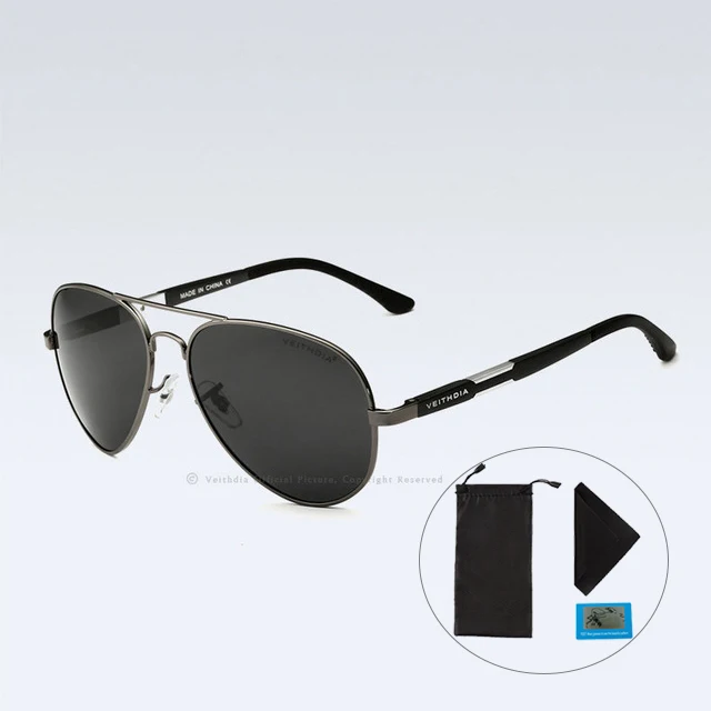 Veithdia Pilot Zonnebril Aluminium Mannen Vrouwen Eyewear Gepolariseerde UV400 Lens Zonnebril Mannelijke Klassieke Brillen Voor Rijden 6695