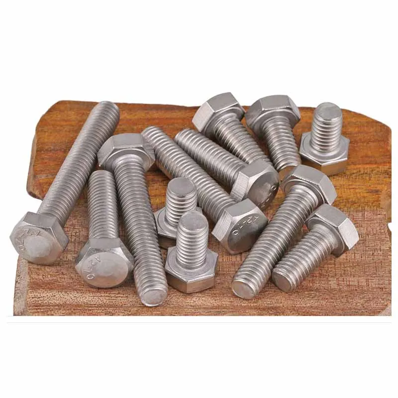 M6 M8 304 Stainless Steel External Hexagon Head Bolts A2 Metric Outer Hex Screws DIN933 Length 6mm-220mm