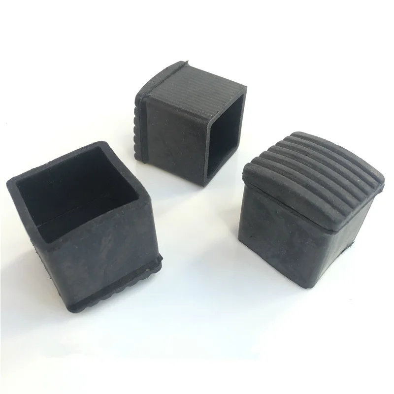 25*25 Thick Non-Slip Rubber Square Tube Cover Chair Stool Leg Cushion Oblique Bottom Foot Cover Soft Rubber Pad