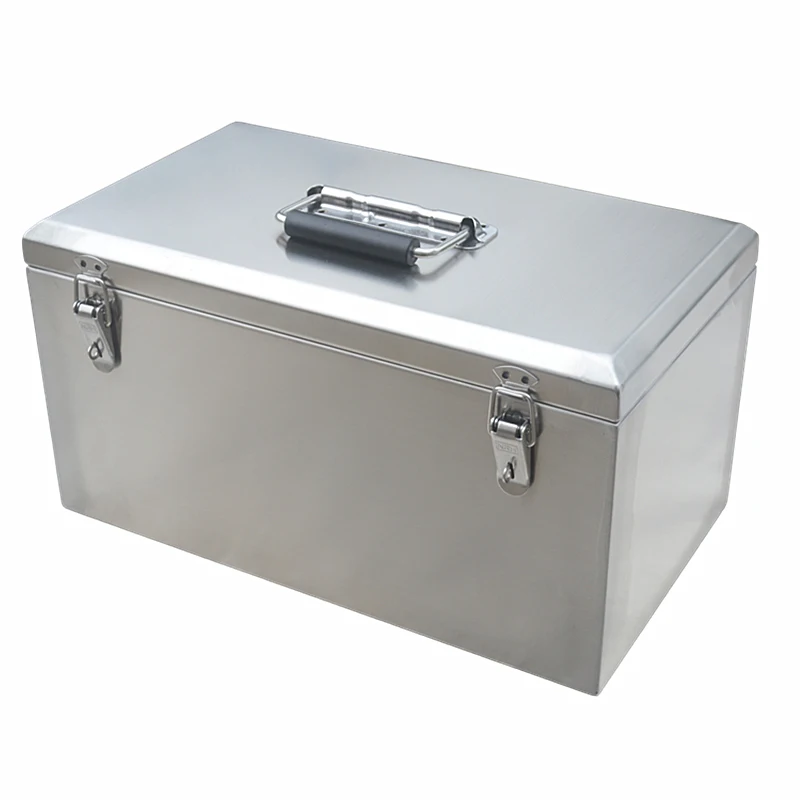 

425*230*240mm Portable Stainless Steel Toolcase Home Multifunction Storage Box Packaging Repair Tool Case Instrument Equitment