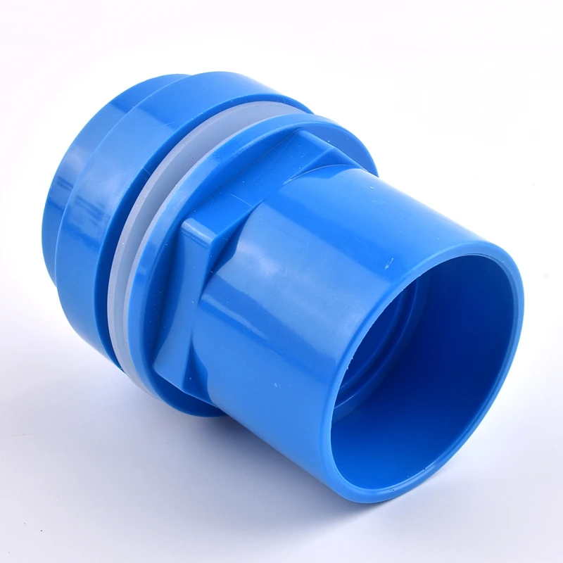 2~20pcs Blue I.D 20~50mm PVC Aquarium Butt Fish Tank Pipe Drainage Connector Thicken UPVC Pipe Drain Adapter Inlet Outlet Joints