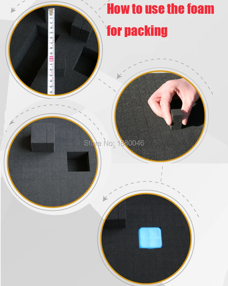 High Density Pick and Pluck Foam use for Camera Box Pick Pluck Replacement Foam for Anti-Collision Box Shock Frame Box