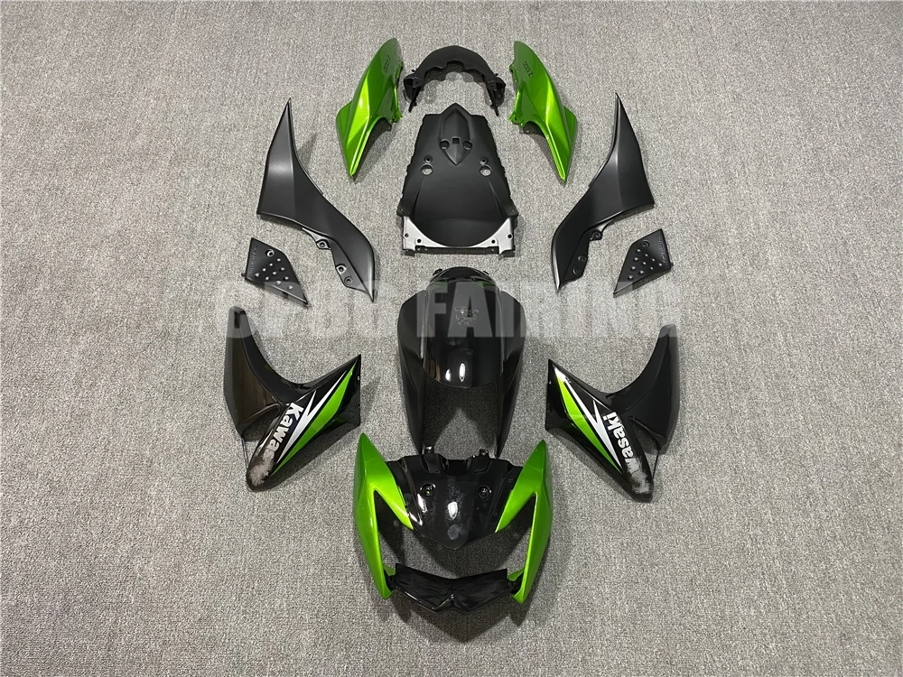 New ABS Motorcycle Whole Fairings Kit Fit For KAWASAKI Z1000 2007 2008 2009 07 08 09 Black And Green Handmade Compression