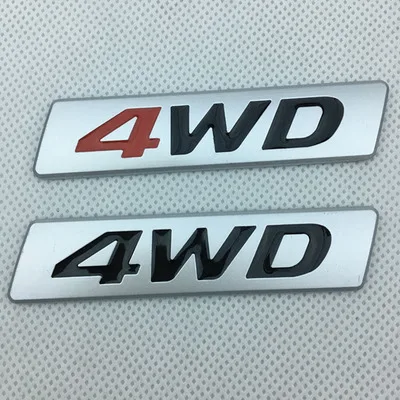 1X 3D Matt Metal Sticker 4WD Emblem 4X4 Badge Decal Car Styling For CRV Accord Civic Suzuki Grand Vitara Swift SX4