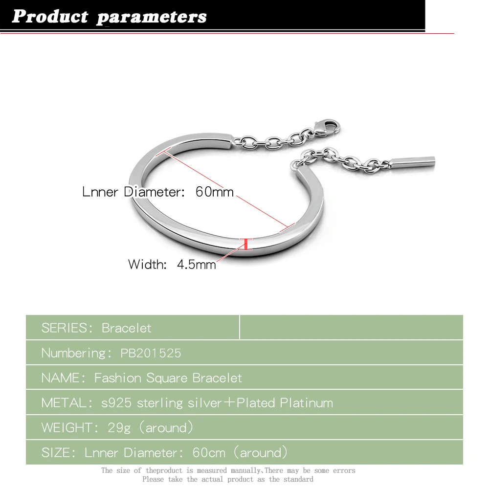 New Korean Minimalist Bracelet Bangle 100% 925 Sterling Silver Women Smooth cylindrical Bracelets Charm Fashion Jewelry Gift