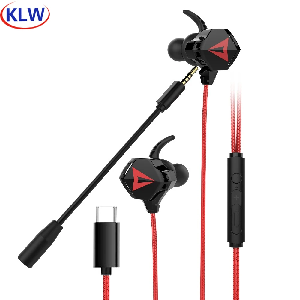 E103.5mm type c Headset For Pubg PS4 CSGO Casque Games Gaming In Ear Earphone Headset With Mic Volume Control PC Gamer Earphones