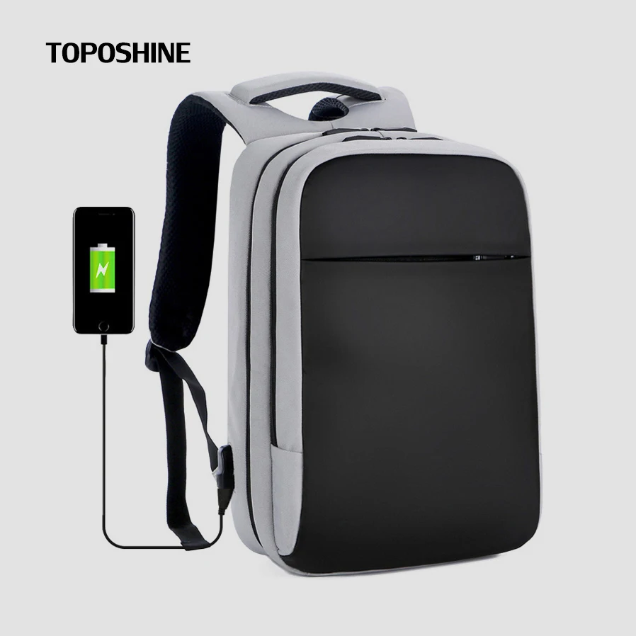 

Toposhine 15.6 Inch Laptop Man Backpacks USB Charging Large Business Multi Function Laptop Bag For Men/Women Travel School Bags