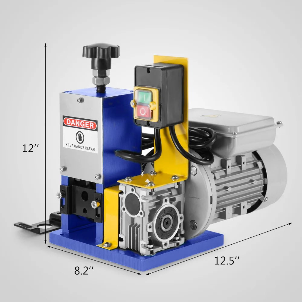 

Happybuy Cable Wire Stripping Machine 1.5mm~25mm Wire Stripping Machine 1 Channels Wire Stripping Machine Tool