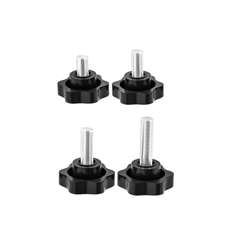หกเหลี่ยม Quincunx ยางหัวสกรู Star Handle ปรับบิดบิดพลาสติกปรับ Rod M4-M8