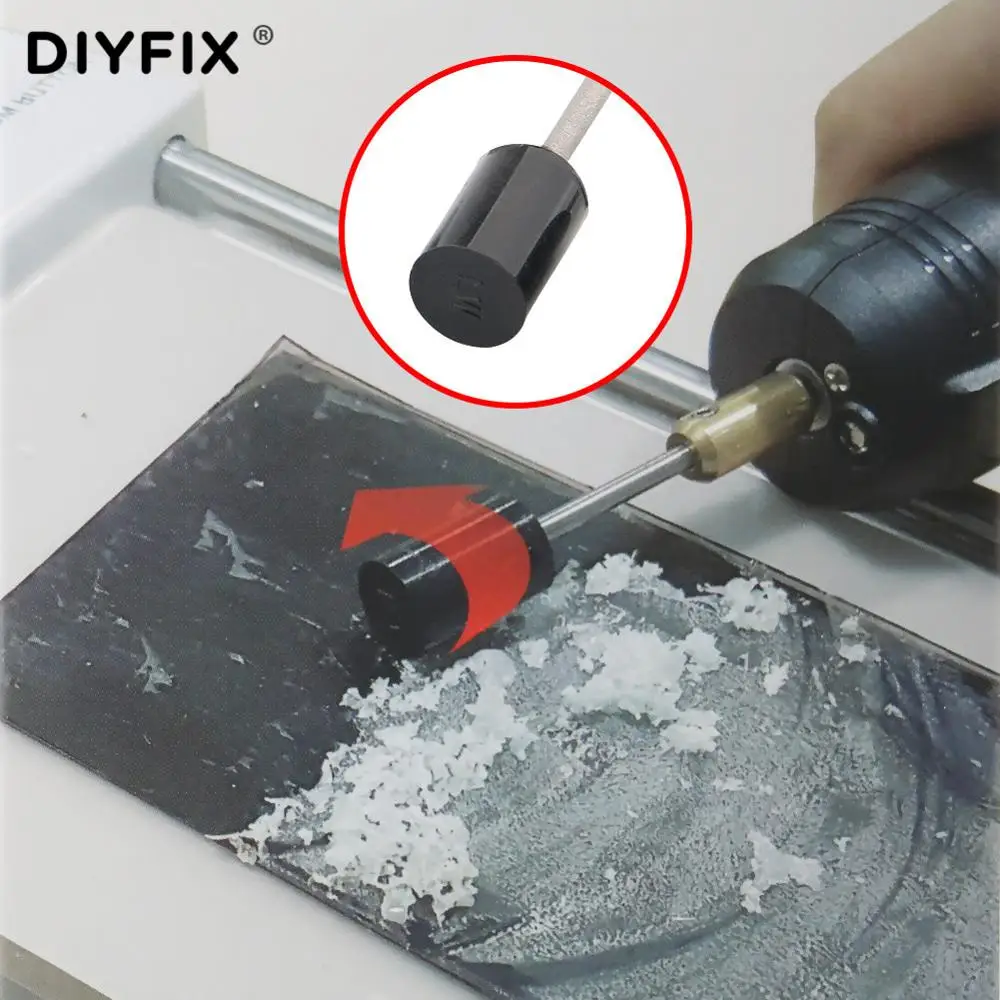 DIYFIX-herramienta de limpieza de pegamento OCA, cabezal suave de silicona, sin daños, herramienta de reparación de cabezal de pulido, 5 uds.