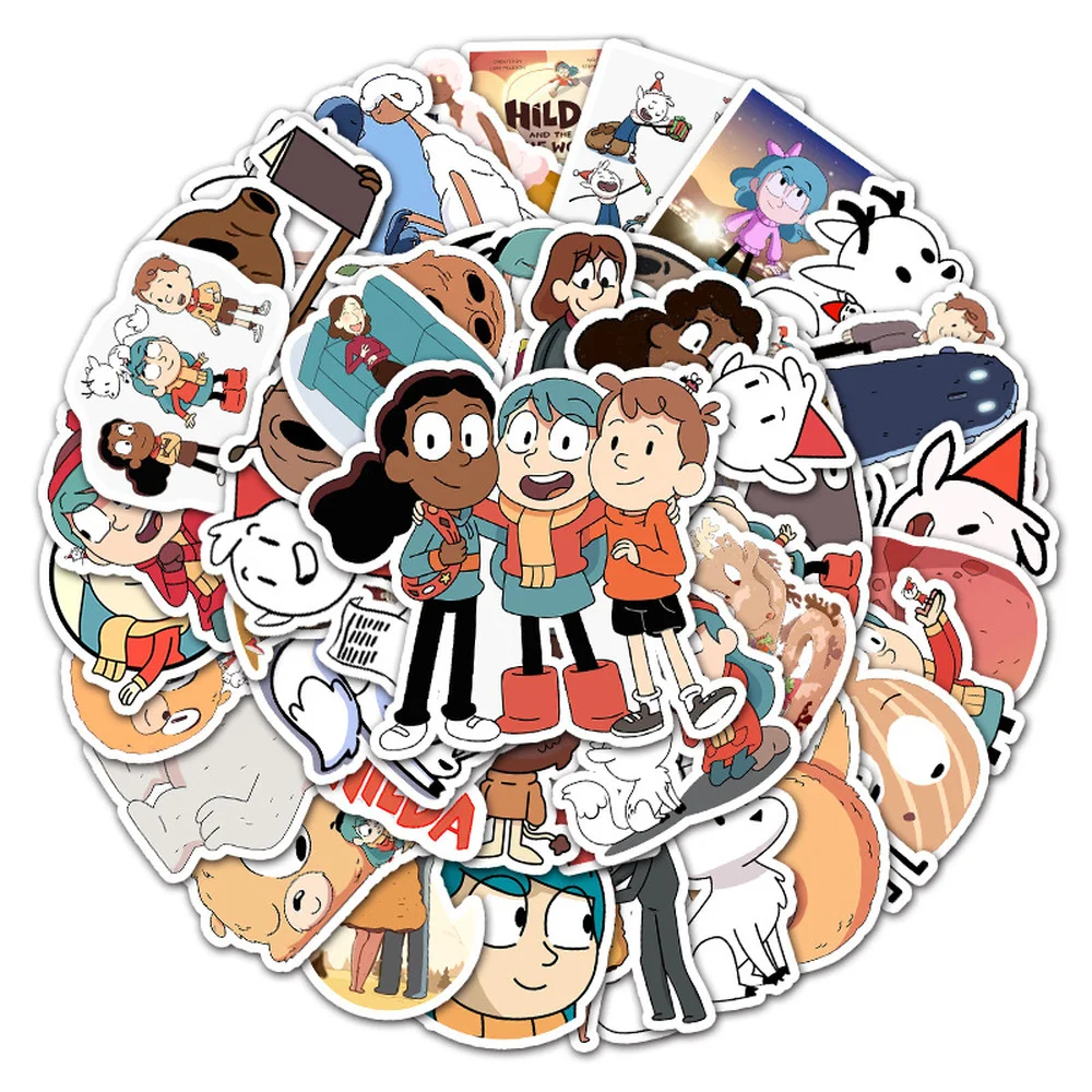 50PCS Cartoon Anime Hilda Sticker Waterproof Notebook Skateboard Graffiti Decoration Toy Wholesale