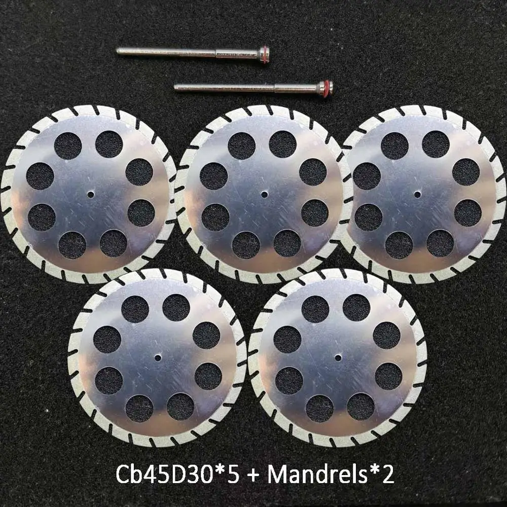 5pcs Dental Lab diamond Double sided cutting disc for Dental Cutting Plaster synthetic resin 45mm*0.30mm