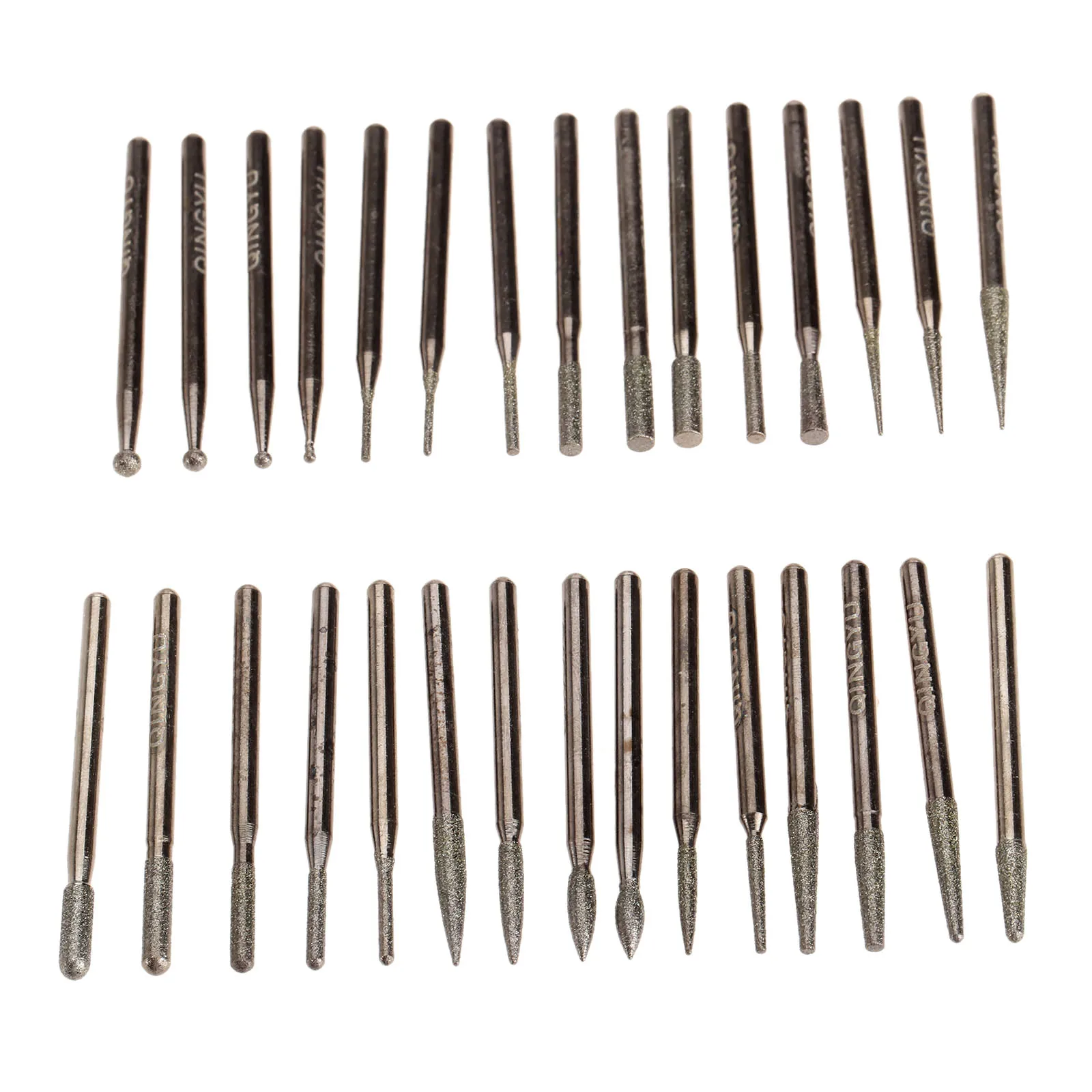 Cabezal de pulido de diamante, rebabas para herramienta rotativa Dremel, accesorios de pulido, 30 piezas