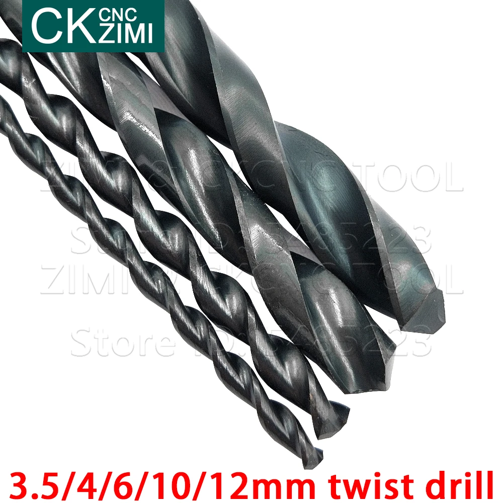 1P 3.5Mm 4Mm 6Mm 10Mm 12Mm Mata Bor HSS Baja Kecepatan Tinggi Lurus Pisau Bor Putar Alat Daya Bor Putar Kobalt untuk Logam