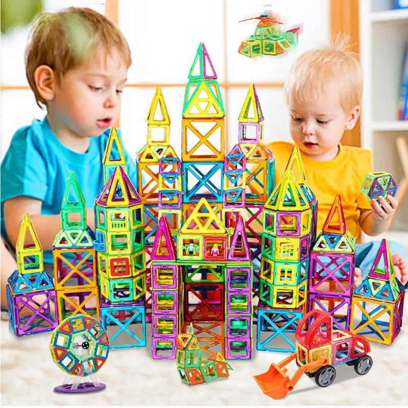 

Big Size Magnetic Designer Construction Set Model & Building Toy Magnets Magnetic Blocks Educational Toys For Children