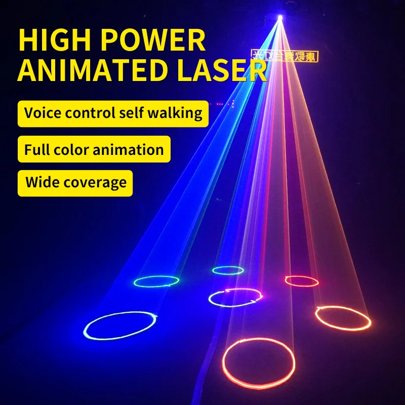 1W Animatie Laserlicht Laserlicht Projector Disco Dj Laser Beam Lijn Scanner Projector Rgb DMX512 Podium Verlichting Effect