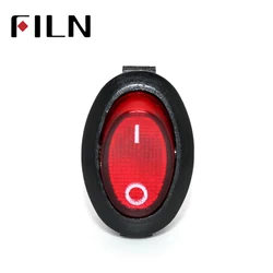 KCD1 Round Rocker Switch Led Light on -off Power Sliver Point Cooper Pins Mini Switches with 3pins