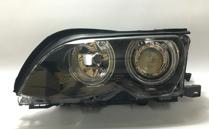 Eosuns Led Angel Eye Headlight Assembly with Lens for Bmw 3 Series E46 318i 320i 323i 325i 328i 330i 1998-2004