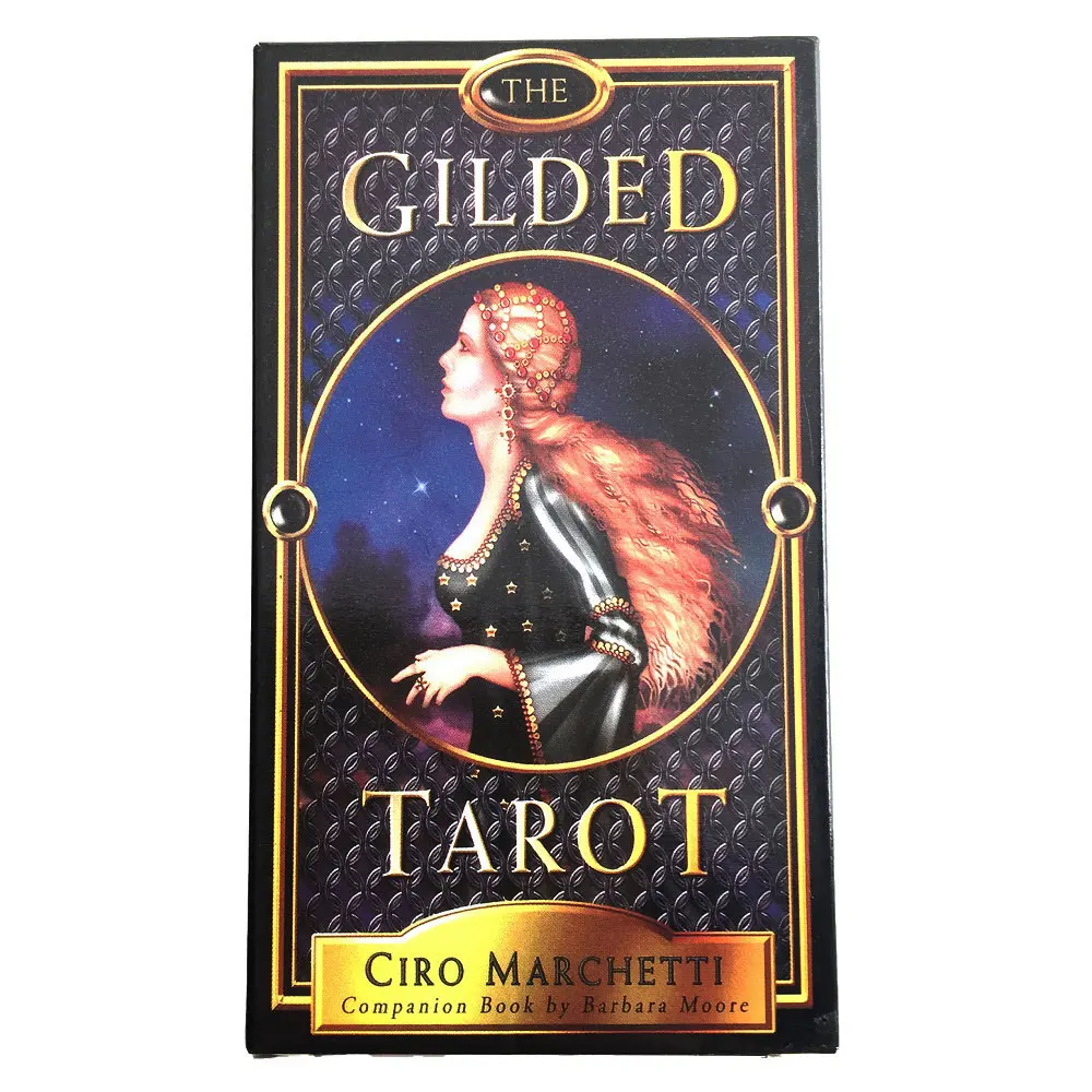 

78 Cards The Gilded Tarots Deck and Electronic Guidebook Tarots Game Game Oracle Card