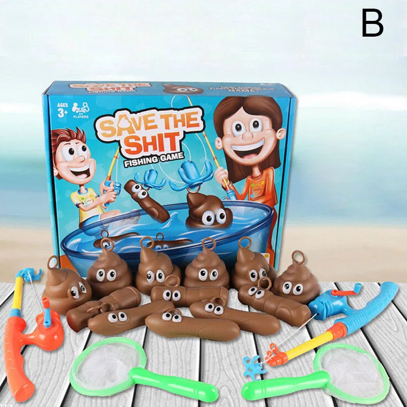 Funny Kids Bath Game Toy Set Floaters Poo Float Bathing Prank Fishing Toys Saves Stool New Fishing Game Puzzle And Tricky