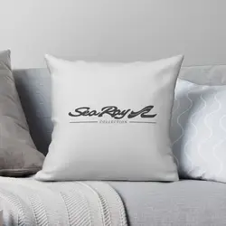 Sea Ray Boat Black Collection Logo Square Pillowcase Polyester Linen Velvet Pattern Zip Decor Sofa Cushion Cover