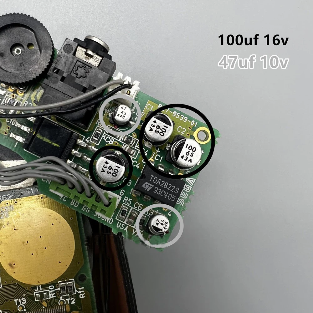 Hohe qualität kondensatoren Für Sega GameGear GG motherboard kondensatoren reparatur ersatz