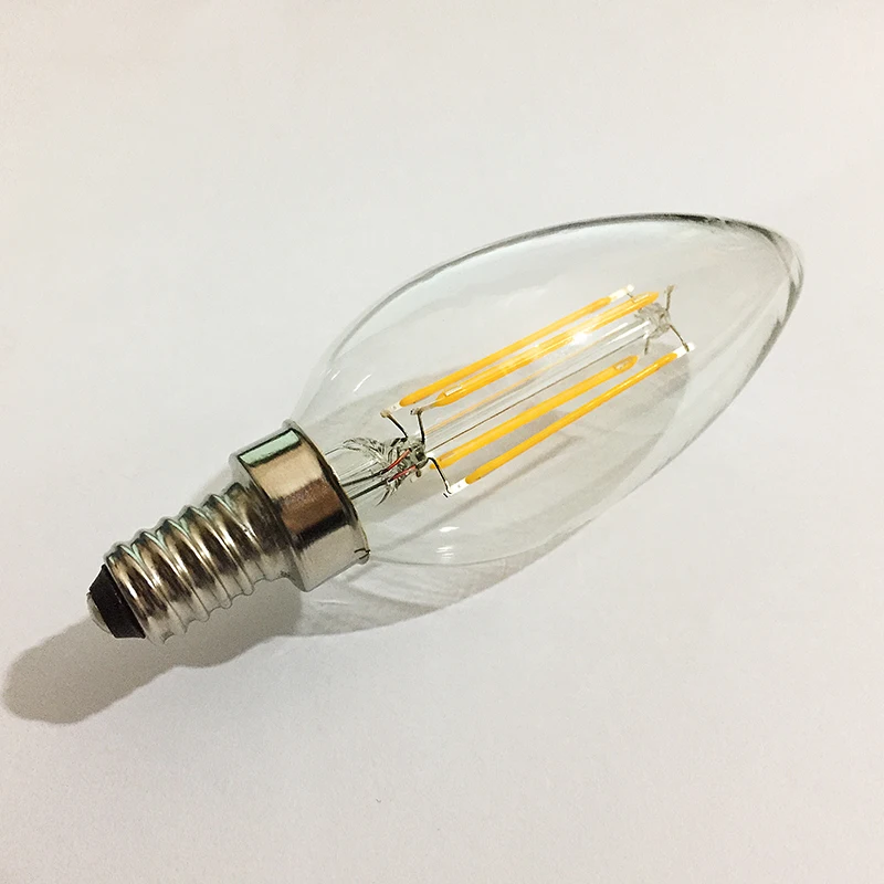 C35 LED Filament Candle Light Bulb E14 220V 240V 4W 8W 12W C35L Edison Bulb Retro Antique Vintage Style Cold Warm White Lamp