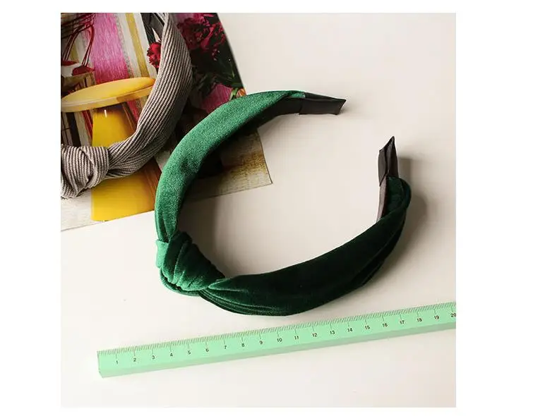 

Fashion Solid color headband headband retro knotted gold goose down wild Women hair accessoriesr
